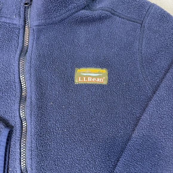 Women's L.L. Bean Mountain Long Sleeve Full Zip Fleece Jacket Navy Medium Hiking - Picture 7 of 12
